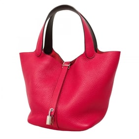 Hermes Hermès Picotin Lock Eclat MM Handbag in Taurillon Clemence Raspberry Rouge Serie with Z