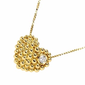 Yves Saint Laurent 0.12ct Diamond Heart Necklace, 41cm, 18K Yellow Gold 750