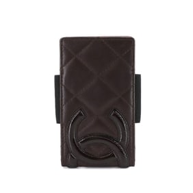 CHANEL Cambon iPod Case, Brown Leather and Enamel
