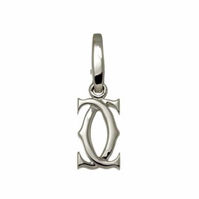 Cartier 2C Pendant Top Charm in 18K White Gold (WG) 750