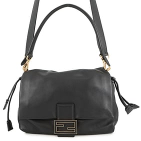 Fendi Mamma Baguette Medium Handbag 8BR833 FENDI Bag 2-way Shoulder Black