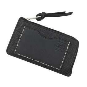 Loewe coin case, card holder, leather, C660Z40X07, LOEWE wallet, black