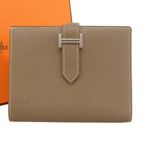 Hermes Hermès Bearn Compact Y Stamp Bifold Wallet in Epson Etoupe