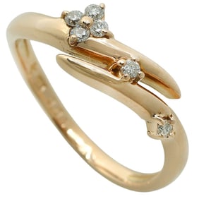 Kumikyoku Like new KUMIKYU 2.4g ring in 18KPG pink gold with 0.08ct melee diamonds, approximately