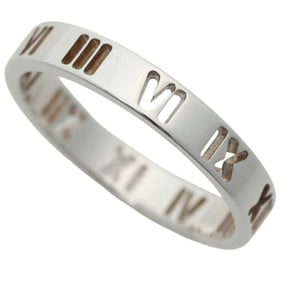 Like new Tiffany & Co. Atlas Ring, approximately 2.1g, made of 925 silver (SV925, Ag925), size 14.