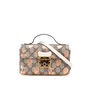 Gucci GG Supreme Padlock Berry Print Mini Shoulder/Handbag 2-Way 652683 Beige Leather Women's GUCCI