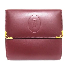 Cartier Must Line Compact Wallet, Tri-fold Wallet with Bill Compartment, Card Slots, and Coin Purse,