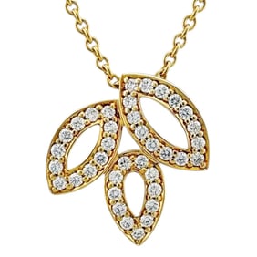 Harry Winston Lily Cluster Necklace, 18k Gold with Diamonds, Women's, Pre-owned, HARRY WINSTON