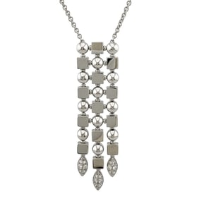 Bvlgari Lucia Necklace, 18k Gold with Diamonds, Women's, Pre-Owned