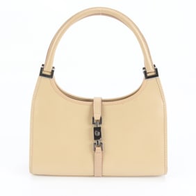 Gucci Jackie Beige 002-1068 Leather Shoulder Bag for Women