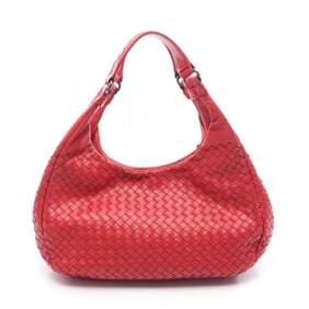 Bottega Veneta Medium Campana Intrecciato Leather Shoulder Bag, Women's, Red