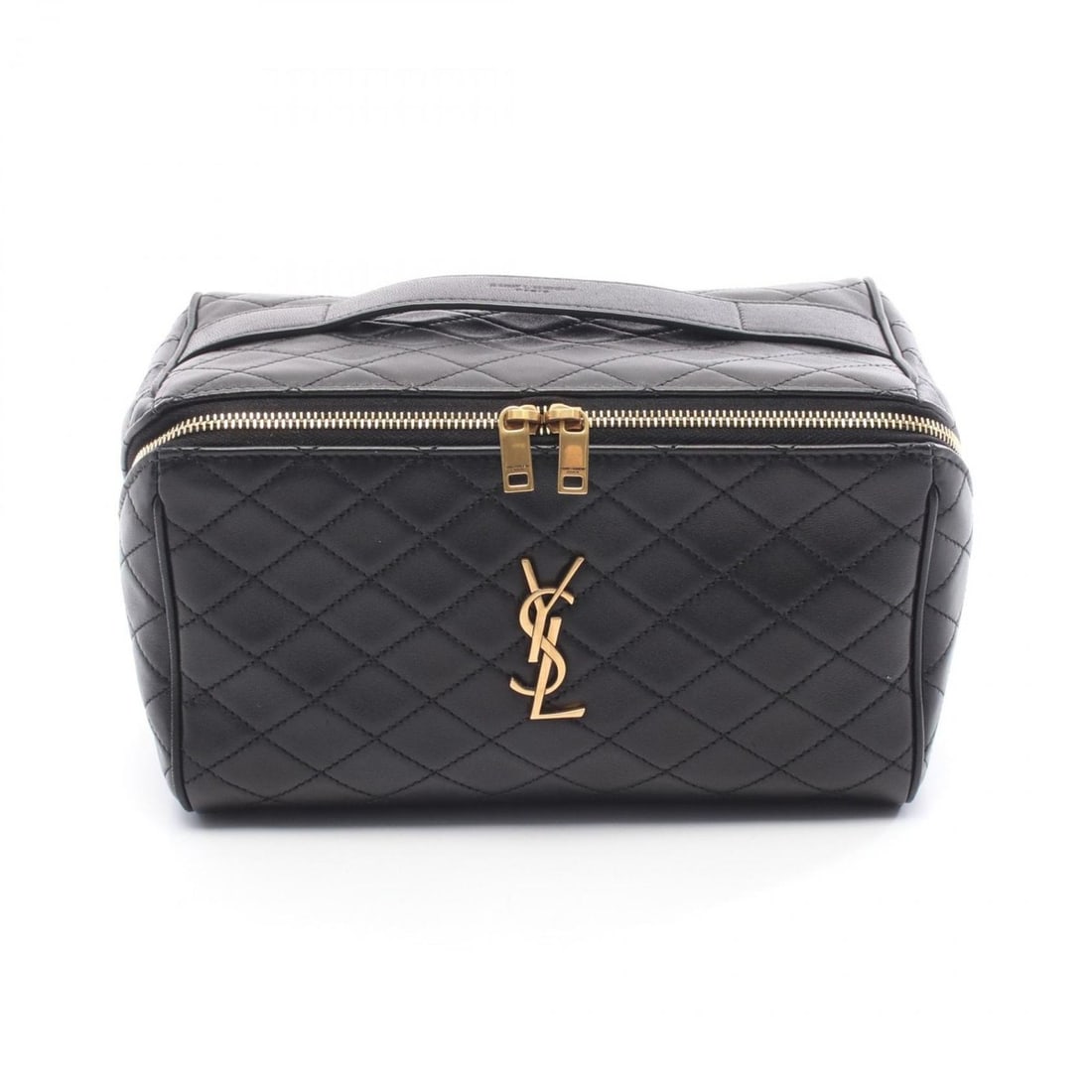 Yves Saint Laurent Saint Laurent Paris Gaby Vanity Handbag, Leather, Women's, Black: --- Catalog ---Category: SizeSize (HxWxD): 13cm x 21cm x 13cm / 5.11'' x 8.26'' x 5.11''Category: DesignType: HandbagColor: BlackGender: WomenMaterial: Leather Category: GeneralBrand: Yves Saint Laure