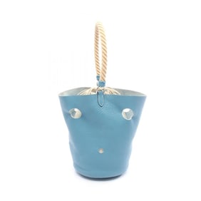 Hermes Hermès Manjoire MM Blue Jean Shoulder Bag, Taurillon Clemence Leather, Women's,