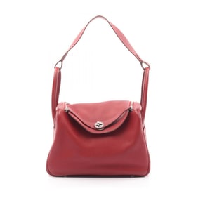 Hermes Hermès Lindy 30 Rouge Garance Shoulder Bag in Taurillon Clemence Leather, Women's, Red