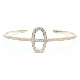 HERMES Chaine d'Ancre Contour Bangle with 0.84ct Diamonds in 18KPG, Women's, 294639