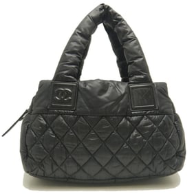 CHANEL Coco Cocoon A48619 Tote Bag, Nylon, Black, Women's, 253413