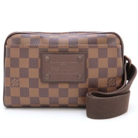 LOUIS VUITTON Damier Bum Bag Brooklyn N41101 Ebene Women's Body 352946
