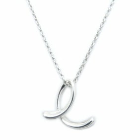 TIFFANY & Co. Tiffany Initial Necklace, L, Alphabet, Silver 925, Women's, 294630