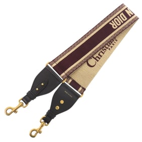 Excellent condition Christian Dior shoulder strap, canvas, burgundy red, 0295