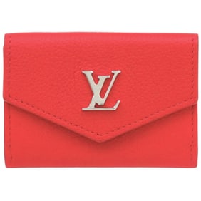 Like new Louis Vuitton Portefeuille Rock Mini M67860 Leather Red Tri-fold Wallet LV 1671 LOUIS