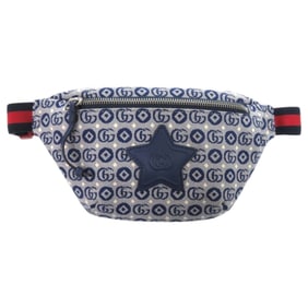 Like new Gucci children's star waist pouch 502095, canvas and leather, blue, 1584 GUCCI