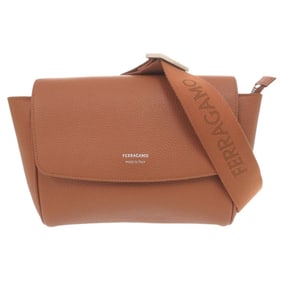 Like new Salvatore Ferragamo brown leather body bag/waist bag, model 1288.