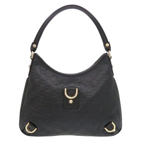 Like new Gucci Abbey Guccissima 13078 one-shoulder bag in black leather. 0282 GUCCI