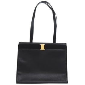 Excellent condition Salvatore Ferragamo Vara Ribbon AU 21 2530 tote bag in black leather with gold