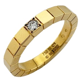 Cartier Lanier Ring, size 12, 18k gold, diamond, women's, pre-owned, single diamond