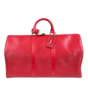 Pre-owned Louis Vuitton Keepall 50 Epi Leather Handbag, M42967, Red, Women's.