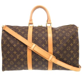 Excellent condition Louis Vuitton Keepall Bandouliere 45 Monogram Boston Bag M41418 LV 0600 LOUIS