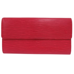 Excellent condition Louis Vuitton Portefeuille Porte Monnaie Credit M63577 Epi Castilian Red long