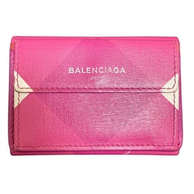 BALENCIAGA Paper Mini Wallet 410133 Pink Purple Women's