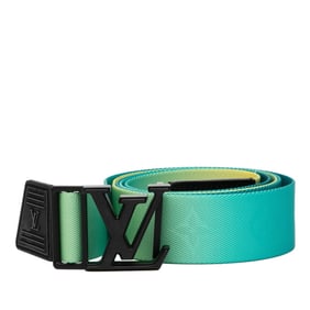 Louis Vuitton Monogram Santur LV Webbing Belt M0523Z Green Multicolor Nylon Men's LOUIS VUITTON