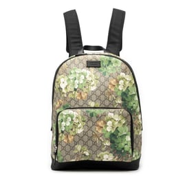 Gucci GG Blooms Supreme Backpack 406370 Beige Blue Leather Men's GUCCI