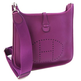 Hermès Evelyne Trois PM Shoulder Bag, Anemone, Taurillon Clemence Leather, Y Stamp, 3, Punching, H,
