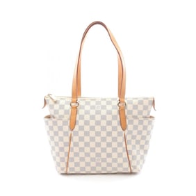 Louis Vuitton Totally PM Damier Azur Tote Bag, Coated Canvas and Leather, Women's, White, N51261