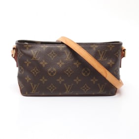Louis Vuitton Trotter Monogram Shoulder Bag, Coated Canvas and Leather, Women's, Brown, M51240