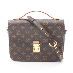 Louis Vuitton Metis MM Pochette Handbag in Coated Canvas and Leather with Monogram Design, Brown,