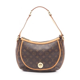 Louis Vuitton Toulon PM Monogram Shoulder Bag in Coated Canvas and Leather, Brown, M40076