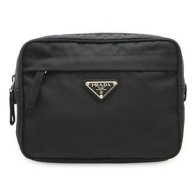 Prada Triangle Waist Pouch Bag, Black Nylon, Purchased at a Japanese Outlet, 2VL001