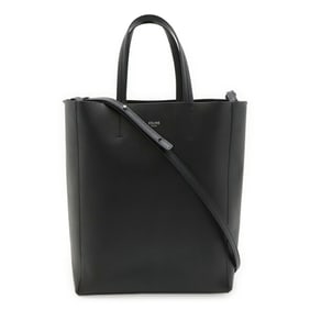 CELINE Vertical Cabas Small Tote Bag, Handbag/Shoulder Leather, Black, 189813