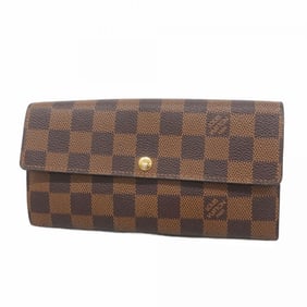 Louis Vuitton Damier Portefeuille Sarah Long Wallet N61734 Ebene Women's