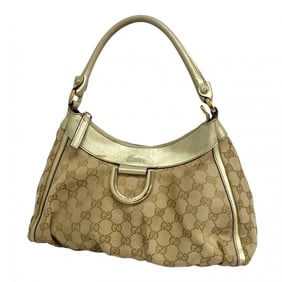 Gucci GG Canvas Abby Handbag 190525 Beige Gold Women's