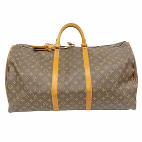 Louis Vuitton Monogram Keepall 60 Boston Bag M41422 Brown Men's/Women's