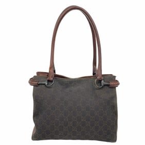 Gucci Shoulder Bag 101971 Denim Brown Women's