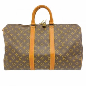 Louis Vuitton Monogram Keepall 45 Boston Bag M41428 Brown Men's and Women's