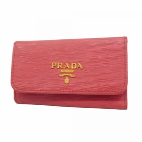 Prada Accessory Key Case in Saffiano Leather, Pink, Women's