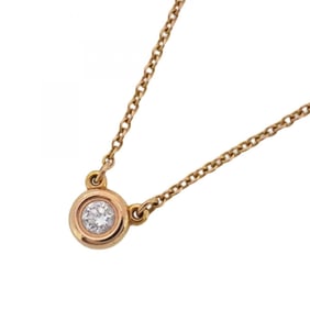 Tiffany Necklace By the Yard 1PD 18KPG Pink Gold Diamond Women's
