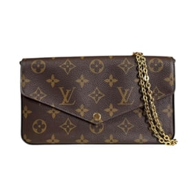 Pre-owned Louis Vuitton Pochette Felicie Monogram Shoulder Bag in Canvas (M61276) Brown, Women's.